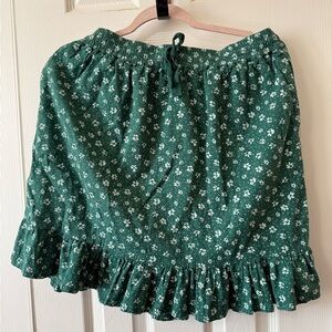 Toad&Co Green Floral Skirt  size M